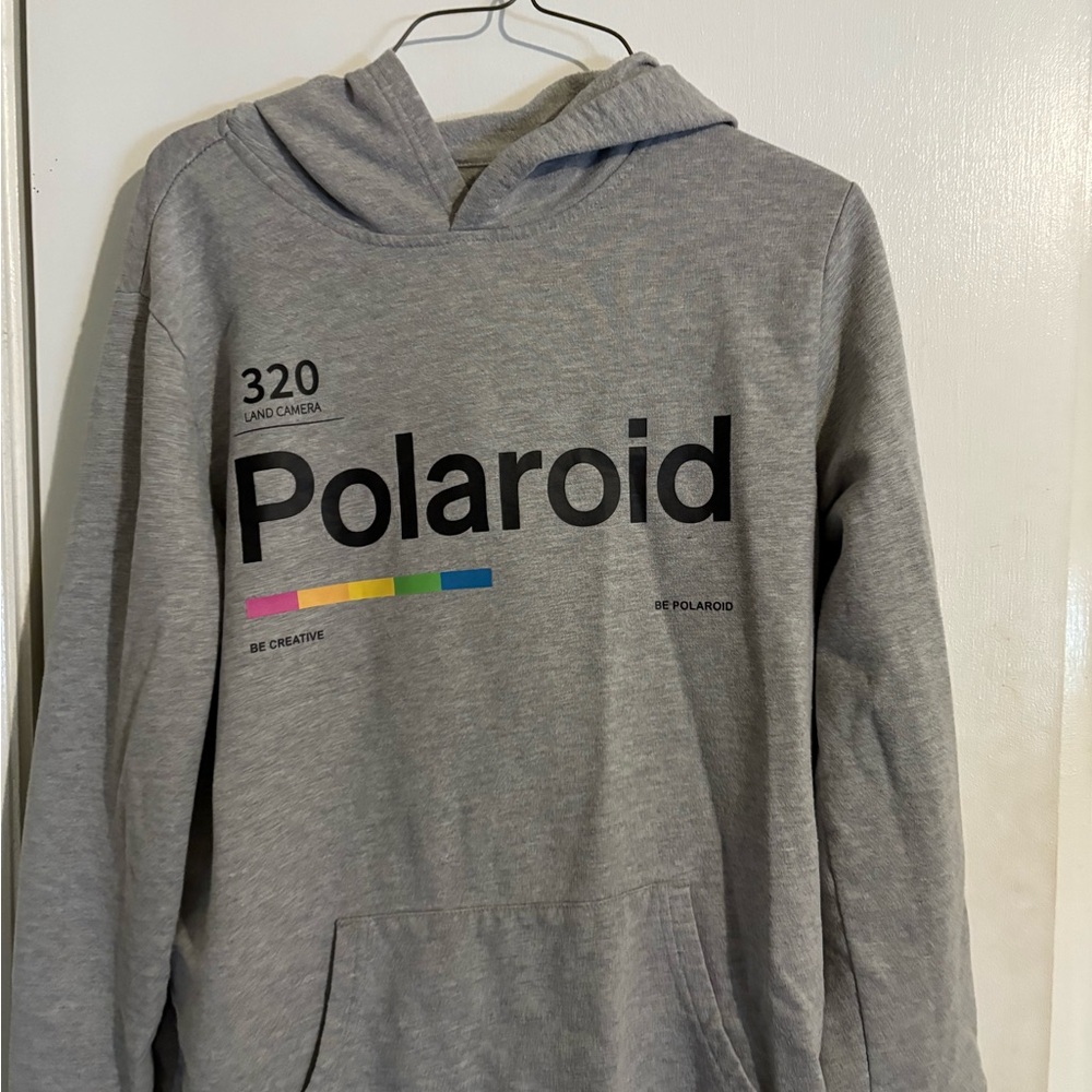 Polaroid Gray Classic Sweater with Iconic Branding
